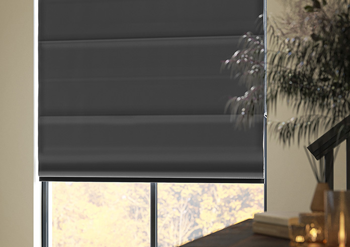 Luxe Velvet, Charcoal - Roman Blind - Image 5